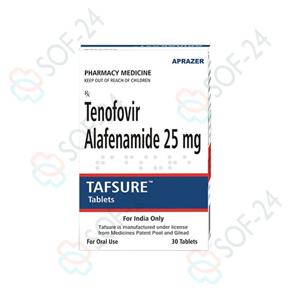 Tafsure Tenofovir Alafenamide 25 mg Aprazer Healthcare Tafsure Tenofovir Alafenamide 25 mg Aprazer Healthcare